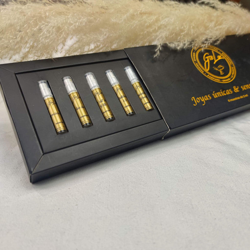 Cofre de descubrimiento o discovery set de toda la gama de perfumes de la marca Giolor
