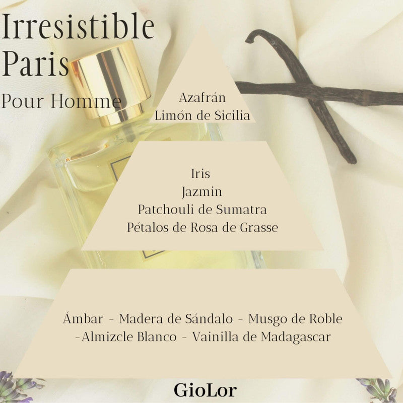 Piramide Olfativa perfume Irresistible Paris de Giolor