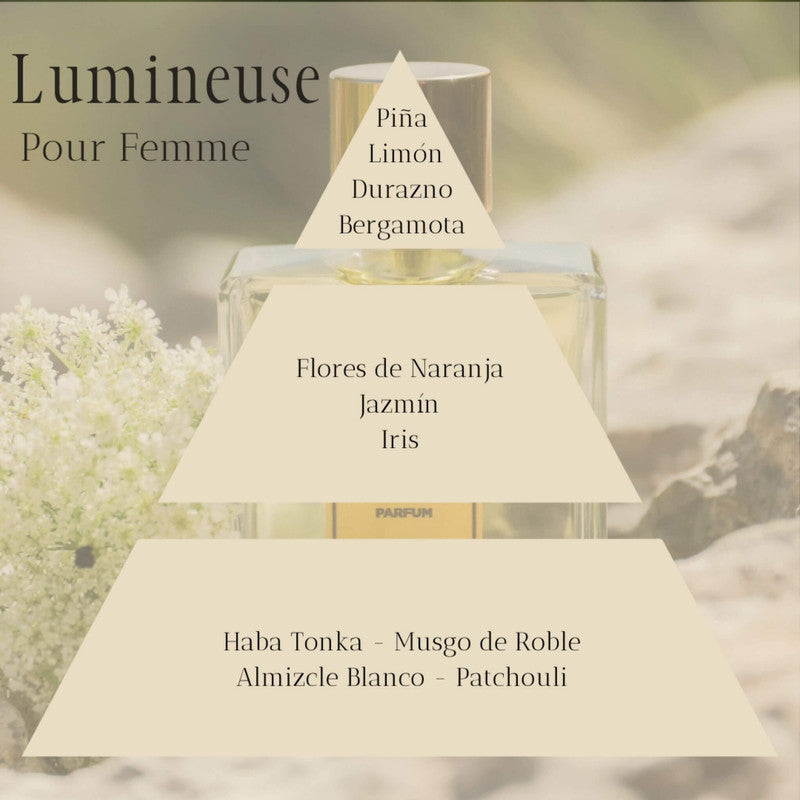 Piramide olfativa de perfume Lumineuse de Giolor