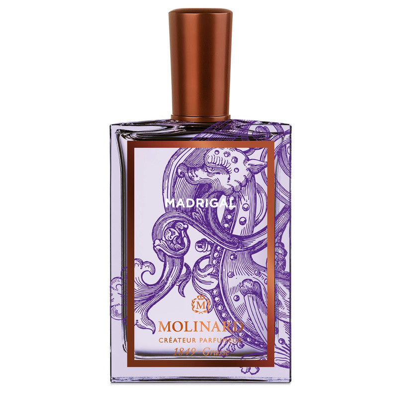Perfume Madrigal de Molinard en fondo blanco