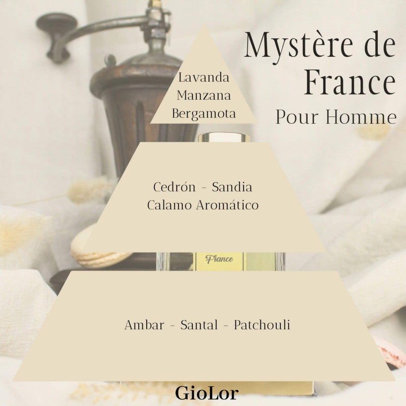 Piramide Olfativa Perfume Mystere de France de Giolor