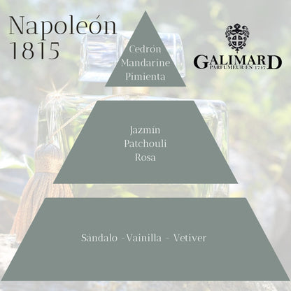 Piramide olfativa de perfume Napoleon 1815 de Galimard