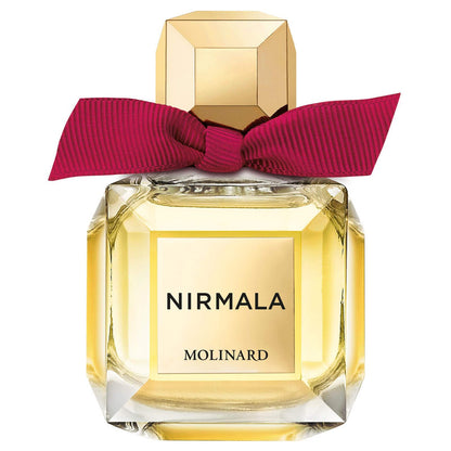 Perfume Nirmala de Molinard en fondo blanco